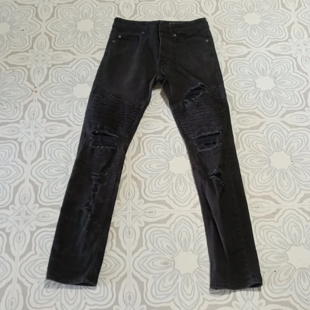 Men's Jeans DIVIDED H&M 28 b62 faded skinny destroyed Biker Sports